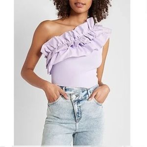 One Shoulder Ruffle bodysuit